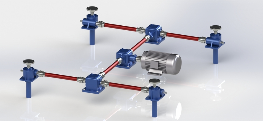 H型4臺(tái)聯(lián)動(dòng)升降平臺(tái)